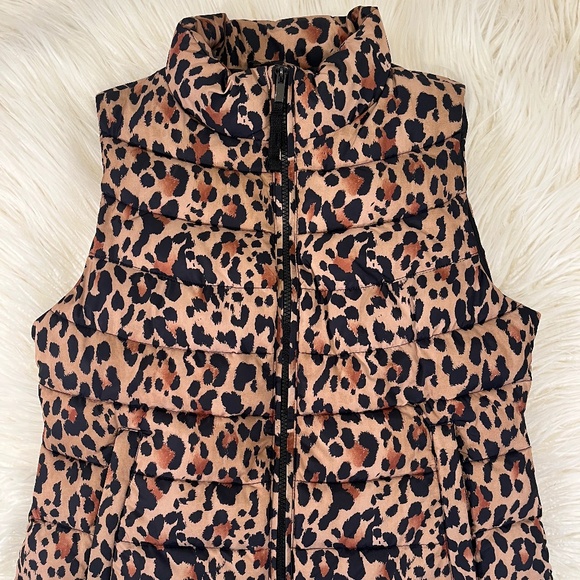 GAP Jackets & Blazers - GAP "Puffer Vest in Leopard print" NWOT